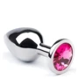 Анальная пробка утяжеленная 460 грамм, Silver Pink-Rhodolite, L