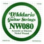 Струна для гитар Струна D`ADDARIO NW080 XL Nickel Wound 080: Тип Струна