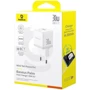 Зарядное устройство Baseus Wall Charger Palm USB-C+USB 30W White (P1011160A213-00): Количество USB-портов 2