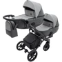 Коляска універсальна для двійні 2 в 1 Bair Kiwi DUO ECO BKD-21/15 сірий/графіт (681043)