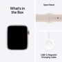 Apple Watch SE 2 2023 44mm GPS Starlight Aluminum Case with Starlight Sport Band - M/L (MRE53) UA фото 8