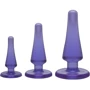 Набор анальных пробок Doc Johnson Crystal Jellies Anal Initiation Kit - Purple
