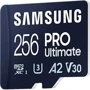 Карта пам'яті Samsung 256GB microSDXC Class 10 UHS-I U3 V30 A2 Pro Ultimate + adapter (MB-MY256SA) фото 4