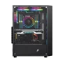 Корпус 1STPLAYER FD3-4F2(AP)-BK Black: Материал передней панели пластик и металл