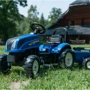 Детский трактор на педалях с прицепом Falk NEW HOLLAND синий (3080AB): Вид трактор