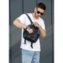 Мужская поясная сумка Sambag Tirso Zard черная (80551001m): Фактура Матовая, Гладкая