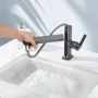 Смеситель для раковины Lefton Single-Hole Pull-Out Faucet with Temperature Display-BF2206 Grey: Тип излива стационарный