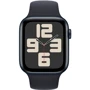 Apple Watch SE 2 2023 44mm GPS Midnight Aluminum Case with Midnight Sport Band - M/L (MRE93) UA: Материал фторэластомер черного цвета