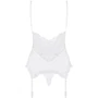Эротический корсет с подвязками Obsessive 810-COR-1, S/M белый