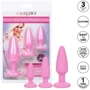 Набор анальных пробок California Exotic Novelties First Time Crystal Booty Anal Plug Set (розовый)