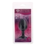 Анальная пробка CRYSTAL Black Silicone Ruby, M