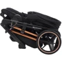 Коляска 2 в 1 Adamex Belissa Special Edidion (Pink Gold) PS-571 чёрный - черная кожа (перфорация): Ширина шасси 58