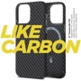 Чехол для iPhone ArmorStandart LikeCarbon MagCase Black for iPhone 13 Pro (ARM66361): Тип чехла накладка на заднюю часть