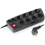 Сетевой фильтр REAL-EL RS-10 Protect 5 м Black (EL122300040): Тип розеток Евророзетки (Тип CEE 7)