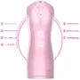 Мастурбатор с вибростимуляцией FOXSHOW Vibrating and Flashing Masturbation Cup Pink USB 7+7 Function, BS6300022