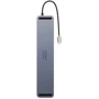Адаптер Baseus Adapter EliteJoy Gen2 USB-C to HDMI+3xUSB3.0+PD+VGA+SD+TF+RJ45+USB-C+3.5mm Dark Grey (WKSX030013): Цвет серый
