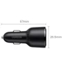 Зарядное устройство Ugreen Car Charger USB+2xUSB-C CD239 69W Black (20467): Сила тока 2.4А и более