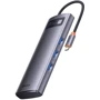 Адаптер Baseus Adapter Metal Gleam Series USB-C to 2xHDMI+3xUSB3.0+PD+SD+TF Grey (WKWG050113)