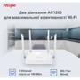 Маршрутизатор Wi-Fi Ruijie Networks RG-EW1200: Тип антенны внешняя