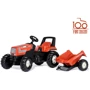 Трактор с прицепом Rolly Toys rollyFarmtrac Fiat Centenario коричнево-чёрный (601318): Материал колес пластик