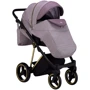 Коляска 2 в 1 Adamex Mimi Polar (Gold) Y811 сиреневый - сиреневый кожа (выдавленная точка) (623381): Материал колес резина