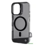 Чехол для iPhone Kajsa Aluminium Shield with Magnetic Ring Black Smoke for iPhone 16