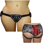 Трусы для страпона Sportsheets - Plus Grey & Black Lace Corsette Strap On