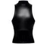 Топ Noir Handmade F324 Glam wetlook top with vinyl corset Вlack, 3XL