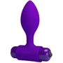Анальная пробка с вибропулей LYBAILE Pretty Love Vibro Butt Plug (фиолетовая)