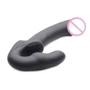 Evoke Rechargeable Vibrating Silicone Strapless Strap On - страпон 24.7x4 см, черный