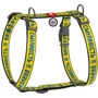 Шлея WAUDOG Nylon с QR-паспортом рисунок Смелость S 15 мм 30-40 см желтый (5140-0231)
