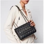 Жіноча сумка через плече Guess Illy Convertibe Crossbody Flap чорна (HWVG7970210-BLA): Фактура Стьобана, матова