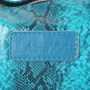 Жіноча сумка тоут Laskara блакитна (LK-20289-turquoise-snake): Фактура Гладка, матова, Під змію