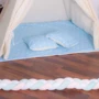 Детская палатка Springos Tipi XXL вигвам бело-голубая (TIP06)
