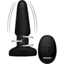 Анальная пробка с вибрацией Rimmers Slim R Smooth Rimming Plug With Remote (черный)