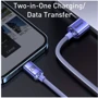 Кабель Baseus USB Cable to Lightning Crystal Shine Series 2.4A 1.2m Purple (CAJY000005) фото 4