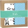 Набор пеленок Cosas Panda Stars Dots Blue бязь (4822052036501)