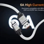 Кабель Baseus USB Cable to USB-C CoolPlay Series Fast Charging 100W 2m White (CAKW000702) фото 12