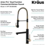 Змішувач для кухонного миття Kraus Artec Pro KPF-1603BGMB