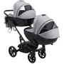 Коляска 2 в 1 для двойни Bair Next DUO Soft 10 Серый (625793): Возможность установки люльки есть