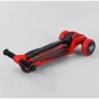 Самокат трехколесный Best Scooter, MAXI, складной алюминиевый руль, 3 колеса PU со светом Red (102050): Материал колес полиуретан