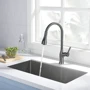 Смеситель для кухни Lefton Copper Kitchen Pull-Down Faucet with 3 Water Outlet Modes-KF2203 Grey: Термостат Нет