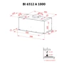 Вытяжка Perfelli BI 6512 A 1000 DARK IV LED: Материал корпуса нерж. сталь