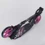Самокат алюминиевый Best Scooter с PU колесами, 2 аммортизаторами Black/Pink (92085): Тип колес литые
