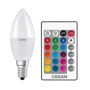 Лампа светодиодная Osram LED В40 5,5W (470Lm) 2700К+RGB E14 пульт ДУ