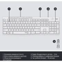 Комплект беспроводной Logitech MK295 Silent Off-White (920-009824): Количество клавиш 106