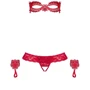 Комплект Obsessive - Hetea, Маска, трусики, перчатки, S/M