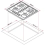 Варочная поверхность газовая Liberty PWE 6511 AVR (306): Расположение панели спереди