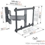Кронштейн для ТБ VOGELS TVM 5445 Black: Кут повороту 180