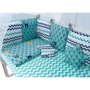 Комплект постельного белья Babyroom PK-08 (зигзаг) бирюзовый (681016)